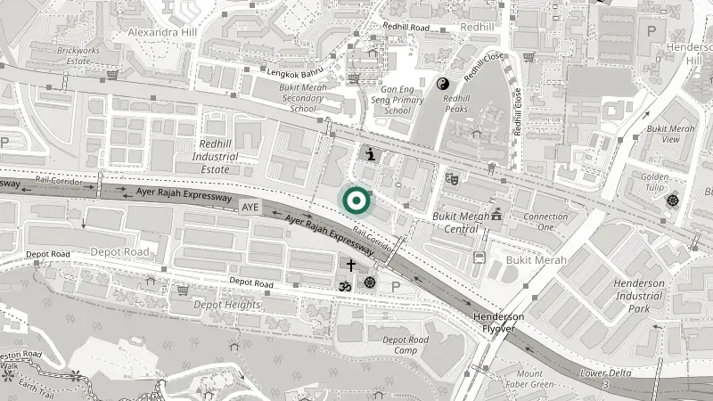 Map showing the CumulusPro office at Bukit Merah Central, Singapore